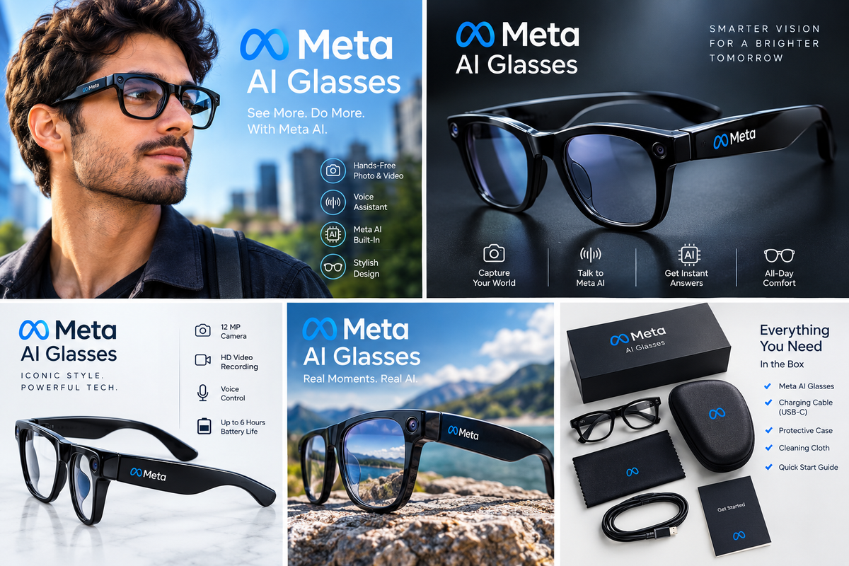 Trendy Meta Ai Smart Glasses