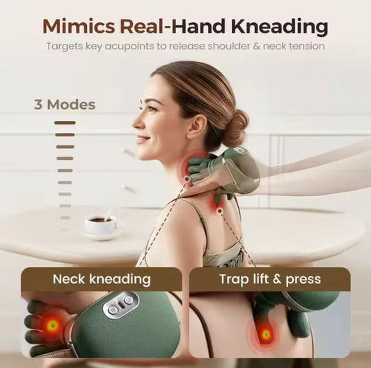 Heated Pillow Neck And Back Massager